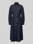 ARMANI EXCHANGE Hemdblusenkleid in Denim-Optik mit Bindegürtel in Jean...