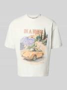 PROHIBITED T-Shirt mit Motiv-Print Modell 'Speeding' in Offwhite, Größ...