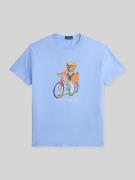 Polo Ralph Lauren Regular Fit T-Shirt mit Polo Bear Print in Bleu, Grö...