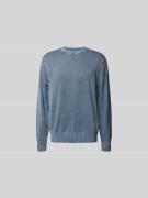 ANNARR Relaxed Fit Pullover in Strick-Optik in Bleu, Größe L