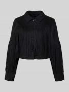 Only Jacke in Lederoptik mit langen Fransen Modell 'DIANE LIFE' in Bla...