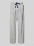 Schiesser Pyjama-Hose aus Baumwoll-Leinen-Mix mit elastischem Bund in ...