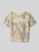 KARL KANI Regular Fit T-Shirt mit Logo-Print in Beige, Größe 134