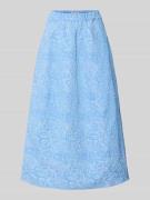 Copenhagen Muse Midirock im Allover-Look Modell 'ROSIE' in Hellblau, G...