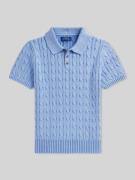 Polo Ralph Lauren Teens Regular Fit Poloshirt in Rippstrick-Optik in B...