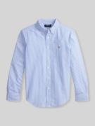 Polo Ralph Lauren Teens Hemd aus reiner Baumwolle in Bleu, Größe L