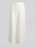Lauren Ralph Lauren Midi-Rock aus reinem Leinen in A-Linie in Weiss, G...