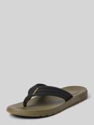 Tommy Hilfiger Flip Flops mit Label-Applikation in Camel, Größe 40