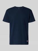 Tommy Jeans Regular Fit T-Shirt aus Baumwoll-Mix in Marine, Größe L