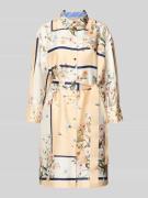 Liu Jo White Knielanges Kleid mit floralem Allover-Print in Beige, Grö...