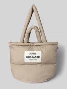 MADS NØRGAARD Handtasche mit Label-Detail und Steppnähten in Khaki, Gr...