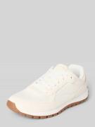 Marc O'Polo Low Top Sneaker aus Leder-Textil-Mix in Offwhite, Größe 36