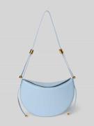 FURLA Handtasche aus Leder mit Label-Detail in Hellblau, Größe 1