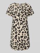 LOUIS & LOUISA Nachthemd im Allover-Look Modell 'Schmusekatze' in Blac...