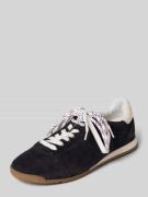 Högl Sneaker aus Leder mit Schnürung in Dunkelblau, Größe 36