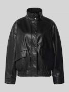 Only Regular Fit Blouson in Lederoptik Modell 'JULIA' in Black, Größe ...