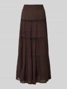 Neo Noir Maxirock mit elastischem Bund Modell 'Felicia' in Mittelbraun...