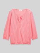 Tom Tailor Regular Fit T-Shirt aus Baumwoll-Mix in Koralle, Größe L