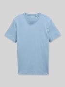 Tom Tailor Regular Fit T-Shirt aus reiner Baumwolle in Rauchblau, Größ...
