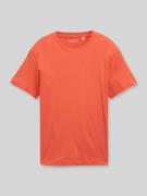 Tom Tailor Regular Fit T-Shirt aus reiner Baumwolle in Orange, Größe L