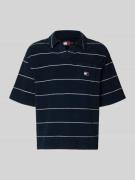Tommy Jeans Regular Fit Poloshirt aus Baumwoll-Mix in Marine, Größe L