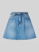 Liu Jo White Jeansrock aus Baumwolle mit Bindegürtel in Hellblau, Größ...