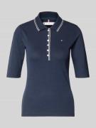 Tommy Hilfiger Slim Fit Poloshirt aus Lyocell-Mix in Marine, Größe L