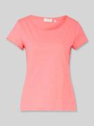 Tom Tailor Relaxed Fit T-Shirt aus reiner Baumwolle in Pink, Größe L