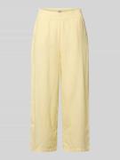 B.Young Culotte aus Leinen-Viskose-Mix mit elastischem Bund in Hellgel...