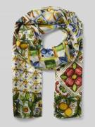 Fraas Stola aus reiner Seide mit floralem Allover-Print in Hellblau, G...