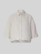 Drykorn Boxy Fit Bluse aus Modal-Mix Modell 'LAINAY' in Hellgrau, Größ...