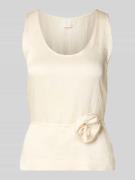 Marella Blusenshirt mit floraler Applikation in Weiss, Größe 34