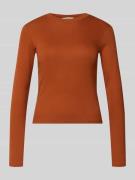Topshop Longsleeve mit Rundhalsausschnitt Modell 'EVERYDAY' in Schoko,...