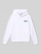 Levi’s® Kids Regular Fit Hoodie aus Baumwoll-Mix in Weiss, Größe 152