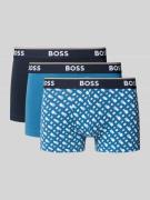 BOSS Trunks aus Baumwoll-Mix im 3er-Pack in Blau, Größe L