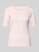 Marc Cain Slim Fit T-Shirt aus Baumwoll-Mix in Hellrosa, Größe 34