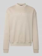 BOSS Sweatshirt mit Rundhals in Beige, Größe L