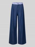 Liu Jo White Wide Leg Pants mit Eingrifftaschen in Dunkelblau, Größe 3...