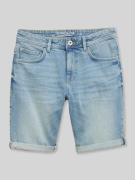 Tom Tailor Regular Fit Jeans Bermudas aus Baumwoll-Mix in Hellblau, Gr...