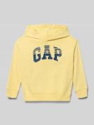 GAP Regular Fit Hoodie mit Logo-Print in GELB, Größe 104