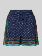 Lauren Ralph Lauren Regular Fit Shorts Mit Allover-Muster in Blau, Grö...