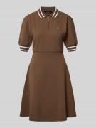 ARMANI EXCHANGE Minikleid mit Polokragen und Logo-Stitching in Schoko,...