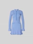 Self-Portrait Minikleid aus Viskose-Mix in Hellblau, Größe L