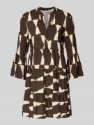 ZABAIONE Minikleid aus Viskose mit 3/4-Arm Modell 'Me44lody' in Hellbr...