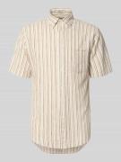 Gant Slim Fit Leinenhemd mit Brusttasche in Beige, Größe L