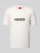 HUGO Regular Fit T-Shirt aus reiner Baumwolle Modell 'DUMEO' in Kitt, ...