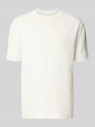 Marc O'Polo Relaxed Fit T-Shirt aus Baumwoll-Mix in Offwhite, Größe L