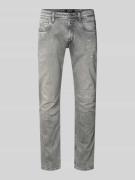 Replay Slim Fit Jeans im Used-Look Modell 'Anbass' in Hellgrau, Größe ...