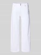 Cambio Wide Fit Stoffhose im 5-Pocket-Design Modell 'Oria' in Weiss, G...