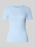 Pieces Slim Fit T-Shirt aus Baumwoll-Mix Modell 'RUKA' in Hellblau, Gr...